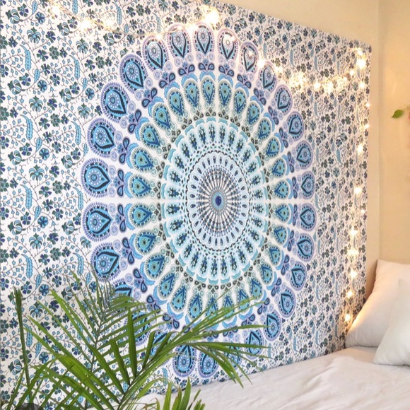 Blue Mandala Tapestry - Picture 2 of 2